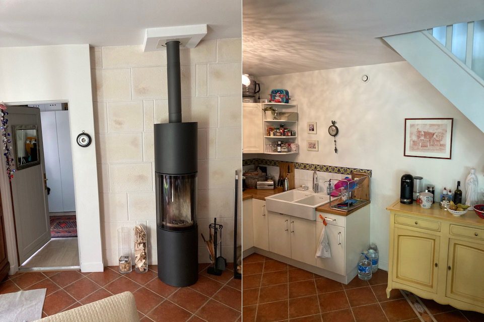 Avant travaux : séjour et cuisine, Entrée et cuisine 22 m², Asnières-sur-Seine