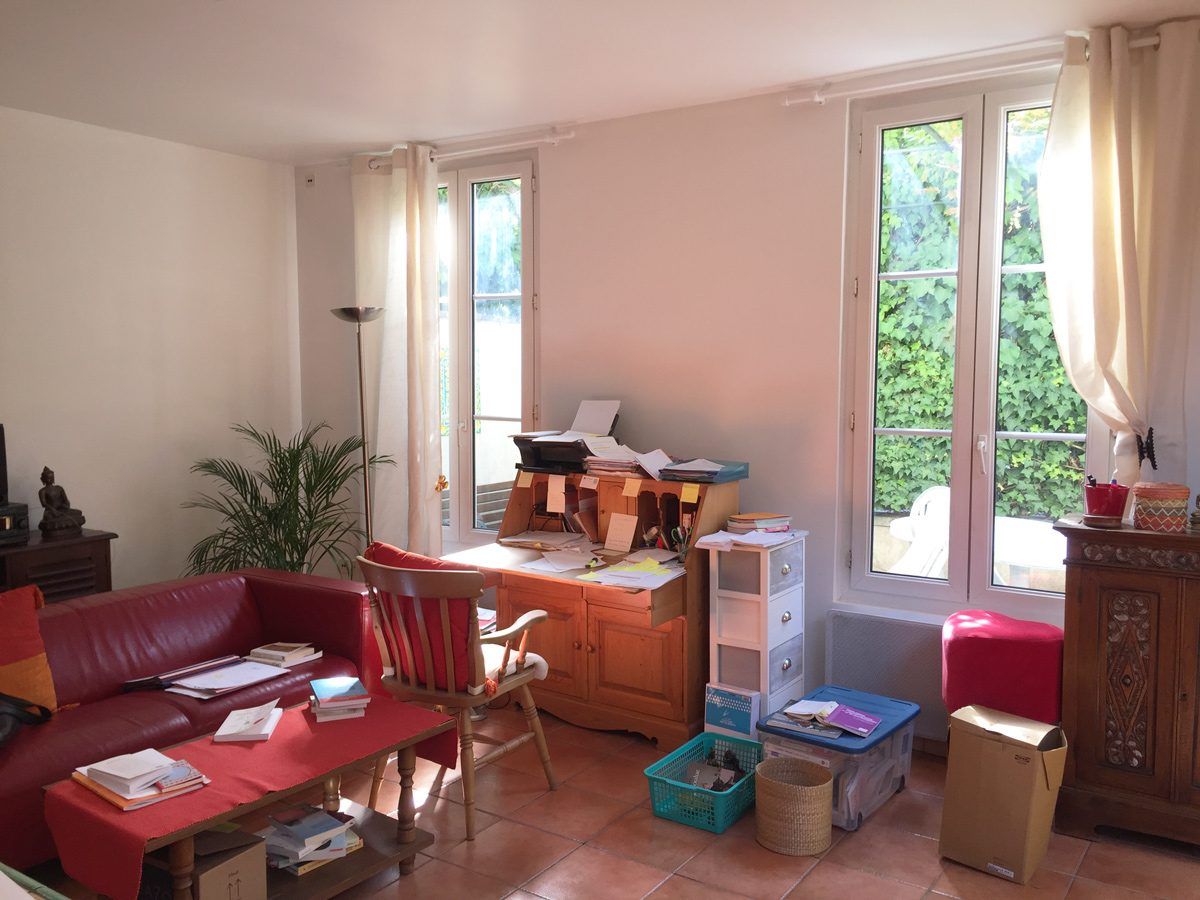 Avant travaux : séjour, Maison et extension 86 m², Colombes