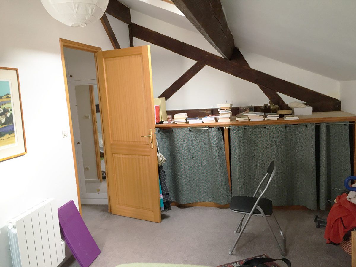 Avant travaux : chambre, Maison et extension 86 m², Colombes