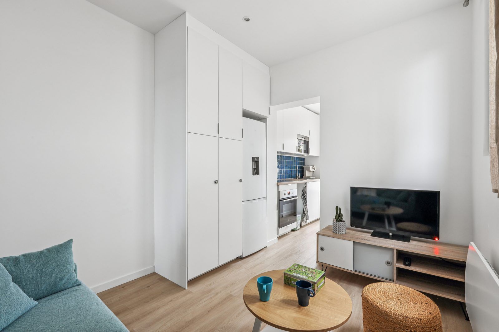 Après travaux : salon, Maison et dépendance 56 m², Épinay-sur-Seine