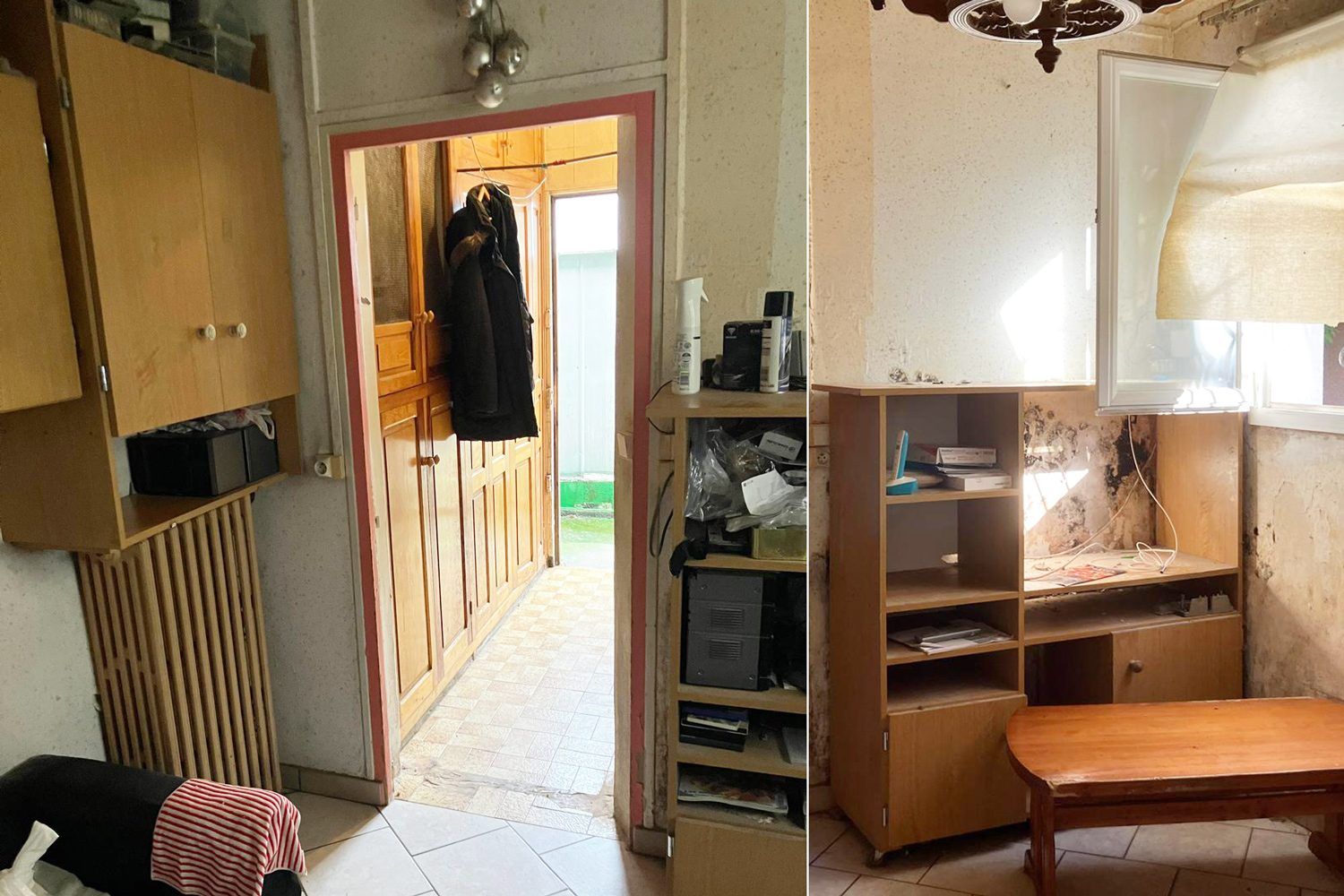 Avant travaux : salon, Maison et dépendance 56 m², Épinay-sur-Seine