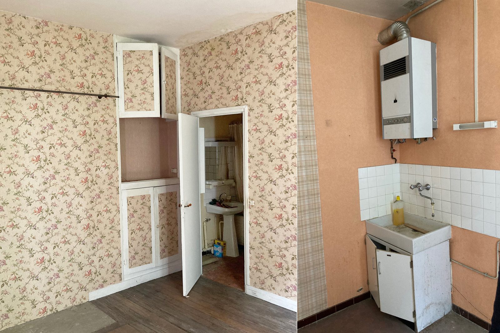Avant travaux : cuisine, Appartement 42 m², Paris 5e