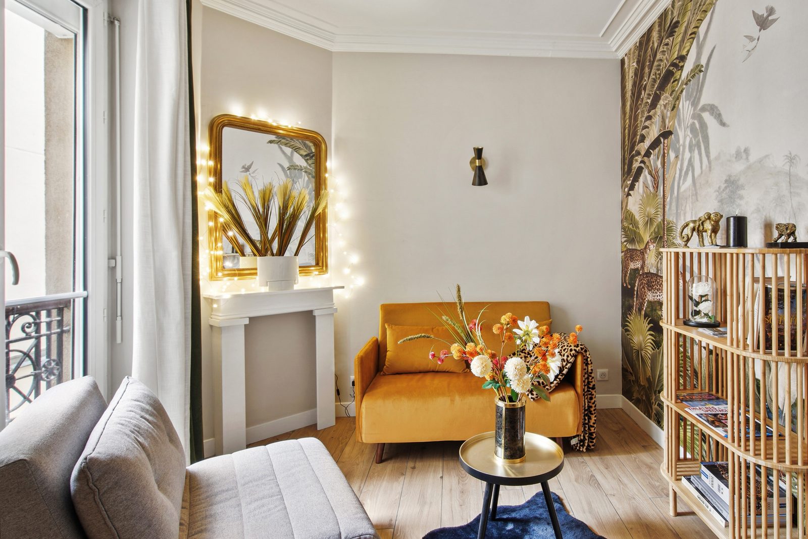 Après travaux : séjour, Appartement 35 m², Paris 14e