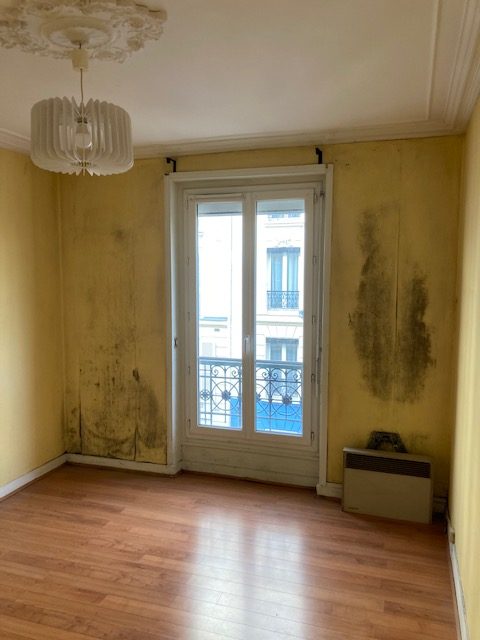 Avant travaux : chambre, Appartement 35 m², Paris 14e