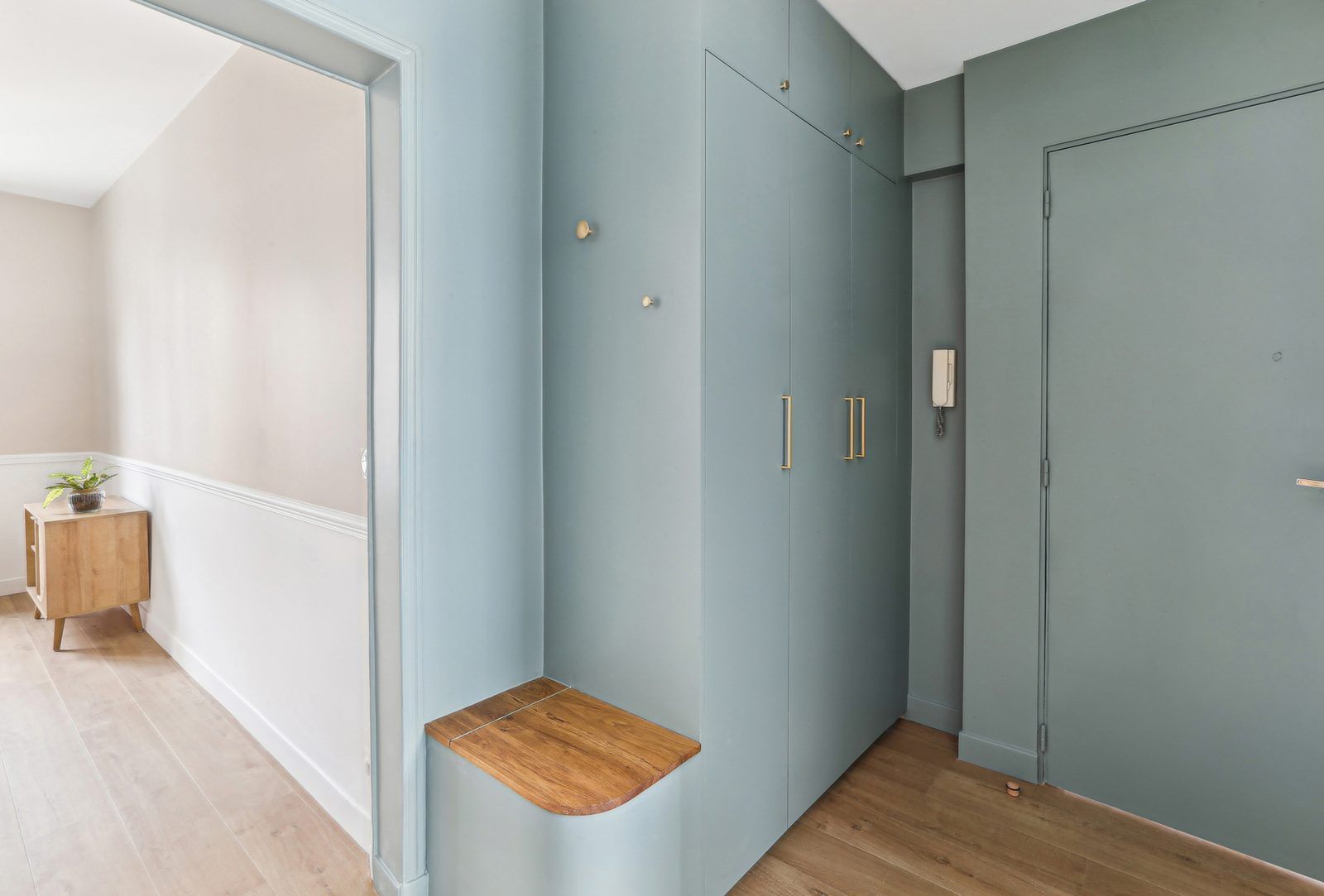 Après travaux : entrée, Appartement 31 m², Paris 17e