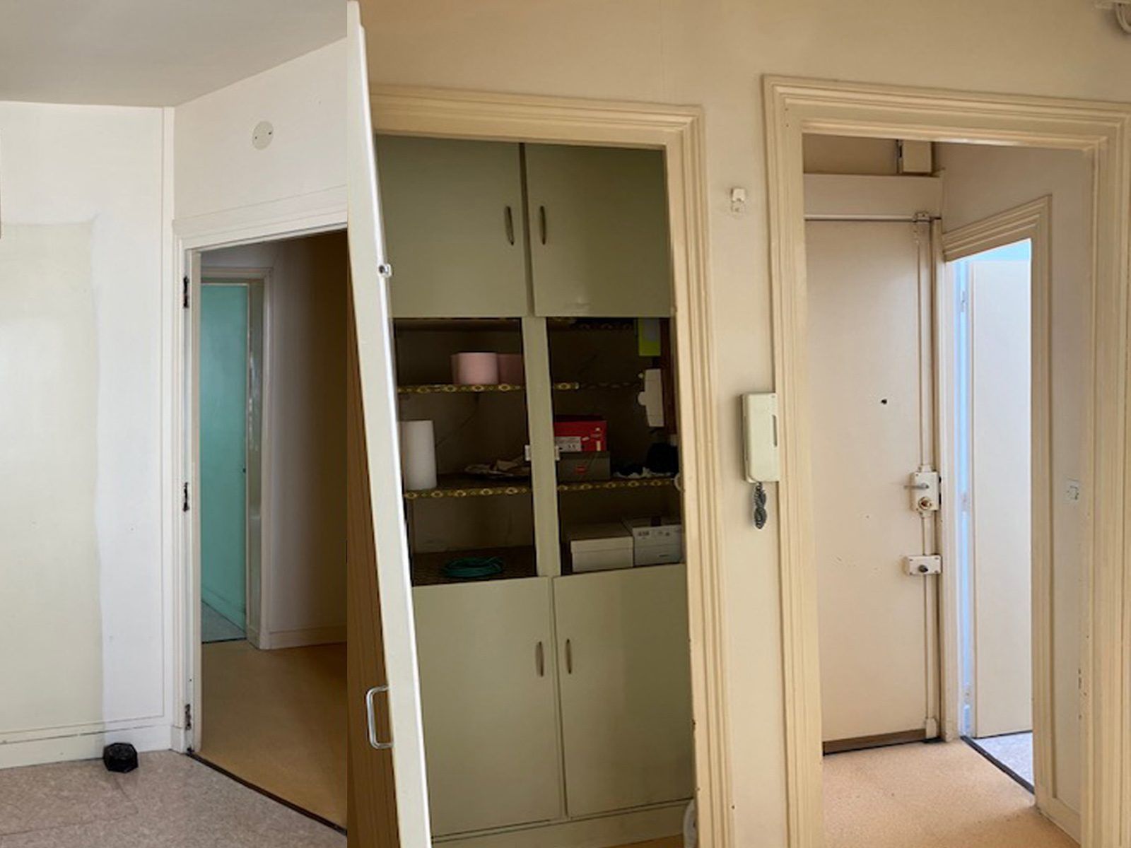 Avant travaux : entrée, Appartement 31 m², Paris 17e